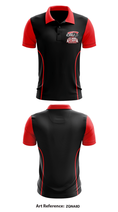Clark Atlanta University Basketball 73272804 Short Sleeve Performance Polo - 1