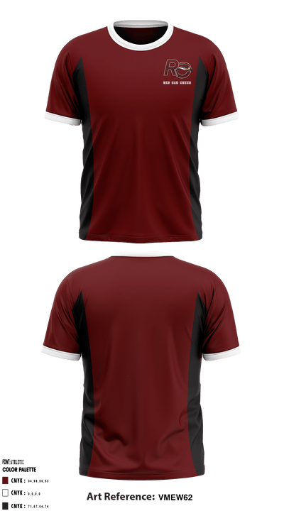 Red Oak High School Cheer 75416975 Short Sleeve Performance Shirt - 1