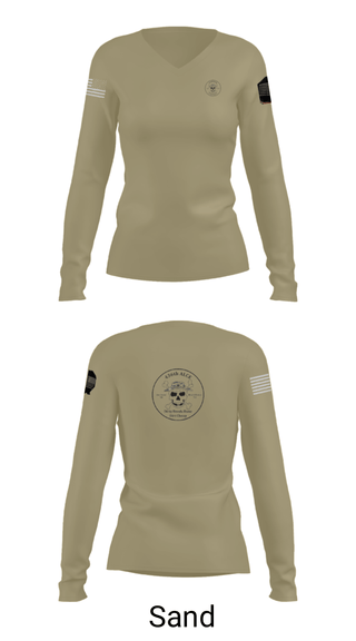 Women's Long Sleeve Vneck Shirt, , Air Force, Teamtime, Team time, sublimation, custom sports apparel, team uniforms, spirit wear, spiritwear, sports uniforms, custom shirts, team store, custom team store, fundraiser sports, apparel fundraiser