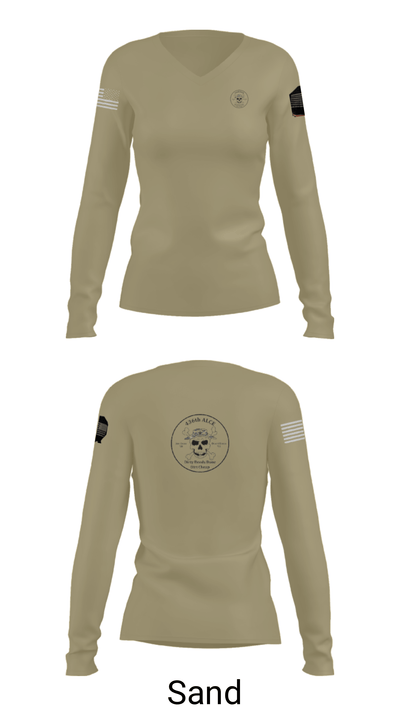 435 ALCS 64373695 Women's Long Sleeve V-neck Shirt - 42