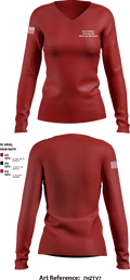 50th MRBC, 5th En Bn, 36th En Brigade 1380000 Women's Long Sleeve V-neck Shirt - 1
