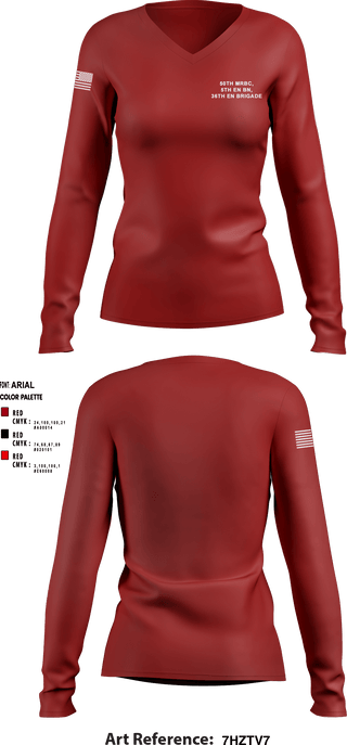 Women's Long Sleeve Vneck Shirt, , Army, Teamtime, Team time, sublimation, custom sports apparel, team uniforms, spirit wear, spiritwear, sports uniforms, custom shirts, team store, custom team store, fundraiser sports, apparel fundraiser