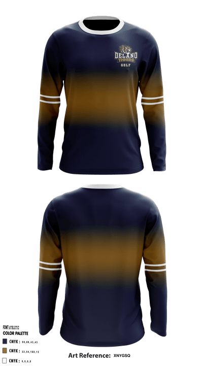 Delano High School Golf 71130151 Long Sleeve Performance Shirt - 1