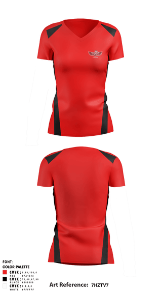 Women's Short Sleeve Vneck Shirt, Renton Redhawks, Tennis, Teamtime, Team time, sublimation, custom sports apparel, team uniforms, spirit wear, spiritwear, sports uniforms, custom shirts, team store, custom team store, fundraiser sports, apparel fundraiser