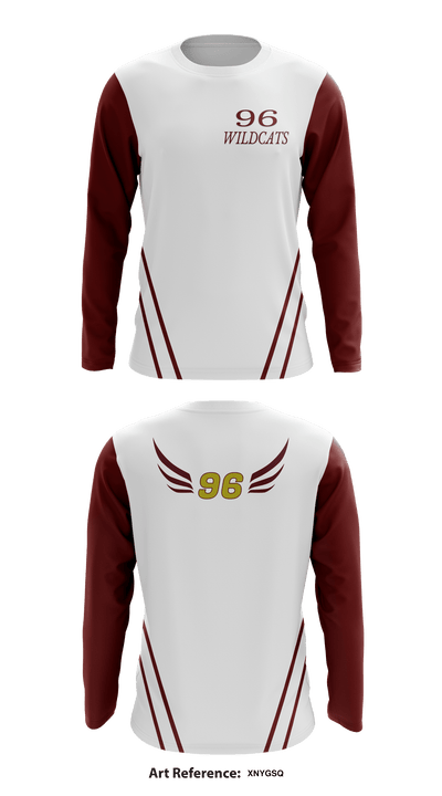 Ninety Six high school track and field 9377994 Long Sleeve Performance Shirt - 3