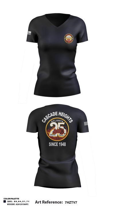 AFRD Company 25 95984984 Women's Short Sleeve V-neck Shirt - 3