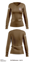 104th MP BN HHD 71367291 Women's Long Sleeve V-neck Shirt - 4