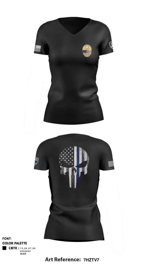 Women's Short Sleeve Vneck Shirt, , Police, Teamtime, Team time, sublimation, custom sports apparel, team uniforms, spirit wear, spiritwear, sports uniforms, custom shirts, team store, custom team store, fundraiser sports, apparel fundraiser