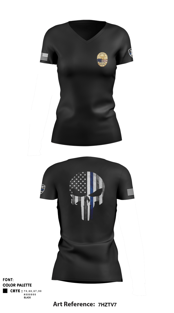 Women's Short Sleeve Vneck Shirt, , Police, Teamtime, Team time, sublimation, custom sports apparel, team uniforms, spirit wear, spiritwear, sports uniforms, custom shirts, team store, custom team store, fundraiser sports, apparel fundraiser