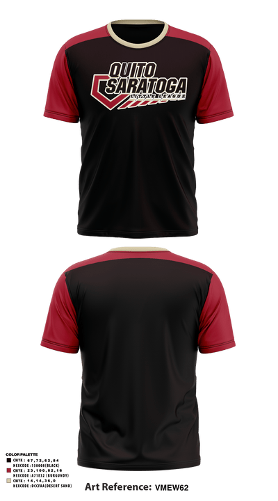 Quito Saratoga Little League 46675389 Short Sleeve Performance Shirt - 1