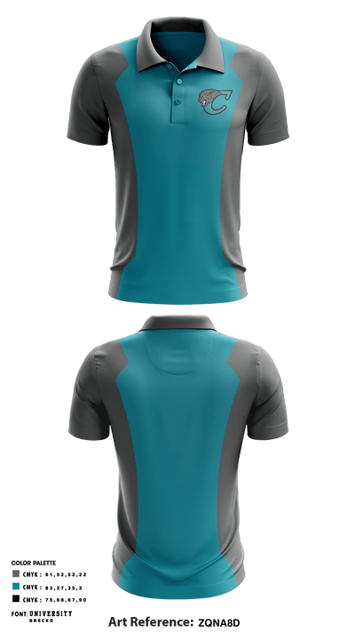 Century High School golf 40089764 Short Sleeve Performance Polo - 1