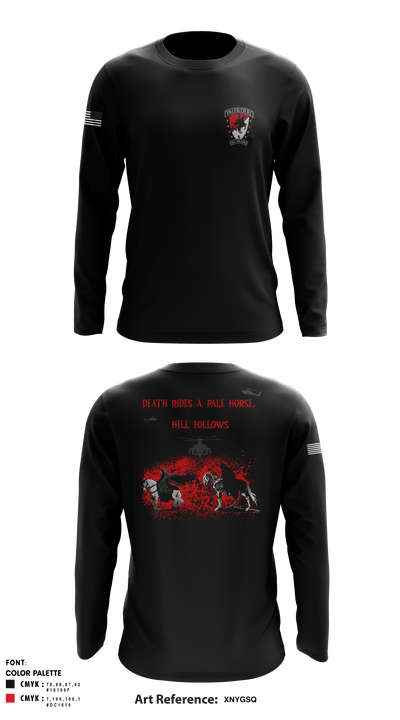 B Troop 6-6 CAV 27154728 Long Sleeve Performance Shirt - 1