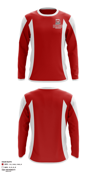 Long Sleeve Performance Shirt, Durfee High School Cheer, , Teamtime, Team time, sublimation, custom sports apparel, team uniforms, spirit wear, spiritwear, sports uniforms, custom shirts, team store, custom team store, fundraiser sports, apparel fundraiser