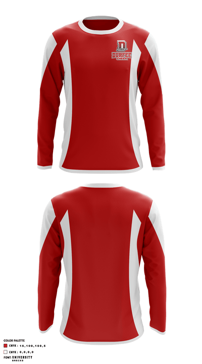 Durfee High School Cheer 55931671 Long Sleeve Performance Shirt - 1