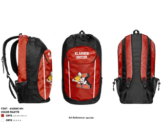 Gear Bag, Klamath Union High School Soccer, Women's Soccer, Teamtime, Team time, sublimation, custom sports apparel, team uniforms, spirit wear, spiritwear, sports uniforms, custom shirts, team store, custom team store, fundraiser sports, apparel fundraiser