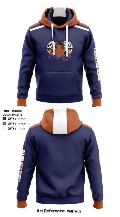 Galion High School Women's Volleyball 89296456 Hoodie - 1
