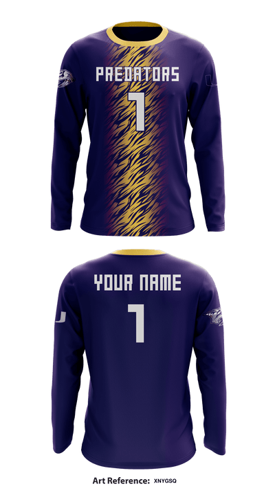 San Antonio Predators 16651278 Long Sleeve Performance Shirt - 7