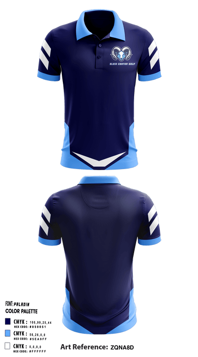 Elsik Ninth Grade Center Golf 87382031 Short Sleeve Performance Polo - 1