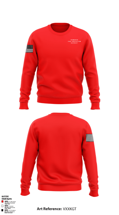 Bismarck fire protection district 89922865 Crew Neck Sweatshirt - 1