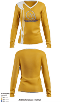 Albany State University Women's Volleyball 18785710 Women's Long Sleeve V-neck Shirt - 2