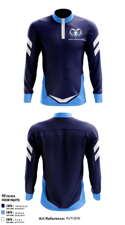 Elsik Ninth Grade Center Golf 87382031 Quarter Zip Jacket - 1