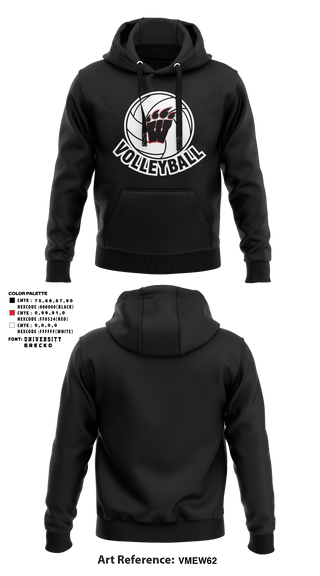 Hoodie, Weaver Bearcats, Women's Volleyball, Teamtime, Team time, sublimation, custom sports apparel, team uniforms, spirit wear, spiritwear, sports uniforms, custom shirts, team store, custom team store, fundraiser sports, apparel fundraiser