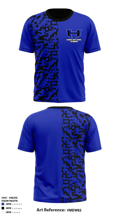 Hebron High School Swimming 19296046 Short Sleeve Performance Shirt - 1