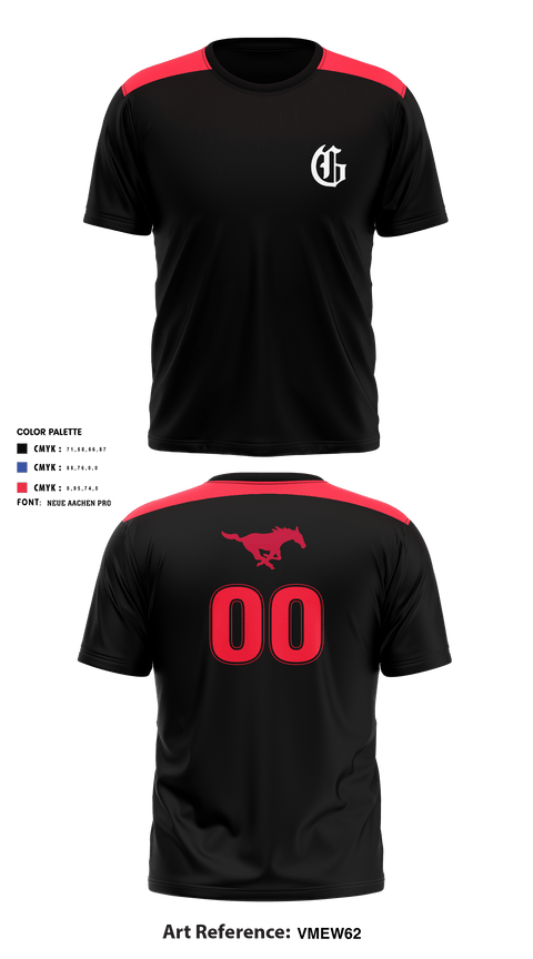 Grapevine Mustangs 91770240 Short Sleeve Performance Shirt - 1