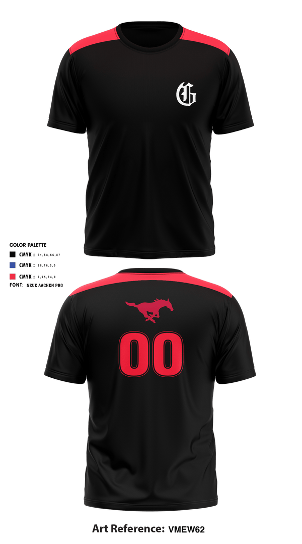 Grapevine Mustangs 91770240 Short Sleeve Performance Shirt - 1
