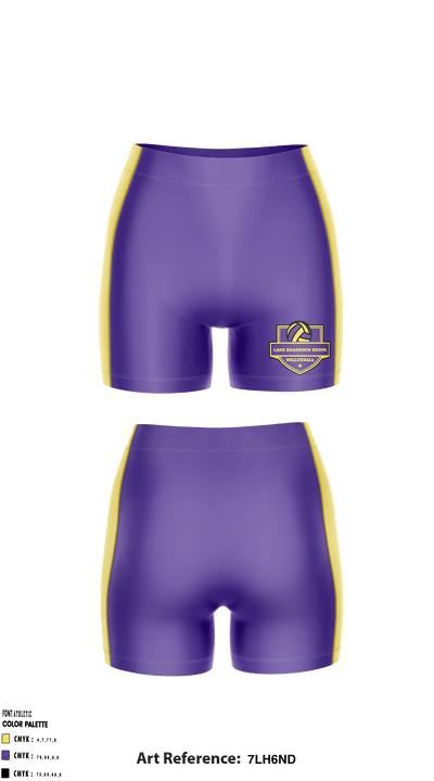 Lake Braddock Secondary School Women's Volleyball 5346414 Compression Shorts - 2