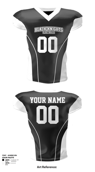 Football Jersey, Black knights, Football, Teamtime, Team time, sublimation, custom sports apparel, team uniforms, spirit wear, spiritwear, sports uniforms, custom shirts, team store, custom team store, fundraiser sports, apparel fundraiser