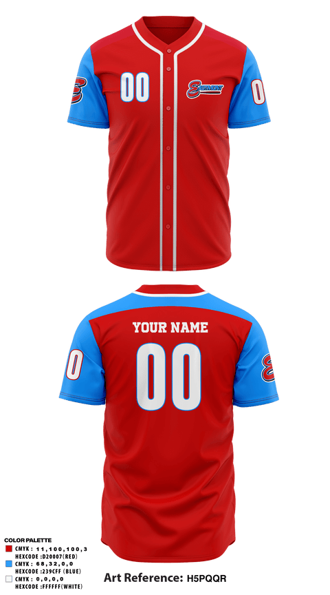 Two Button Baseball Jersey, Eastmont Youth Baseball, Baseball, Teamtime, Team time, sublimation, custom sports apparel, team uniforms, spirit wear, spiritwear, sports uniforms, custom shirts, team store, custom team store, fundraiser sports, apparel fundraiser