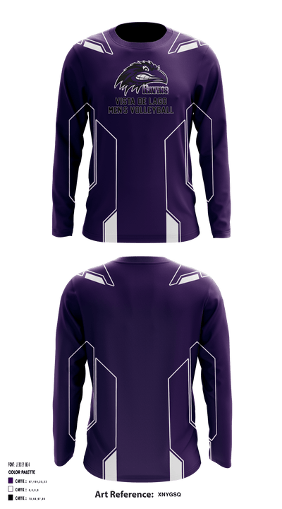 Vista Del Lago High School Men's Volleyball 86866003 Long Sleeve Performance Shirt - 1