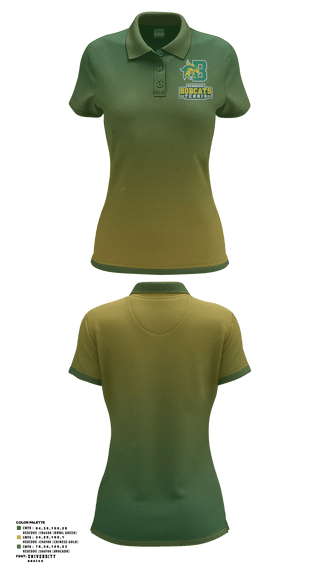 Women's Short Sleeve Performance Polo, Bobcat Tennis, Tennis, Teamtime, Team time, sublimation, custom sports apparel, team uniforms, spirit wear, spiritwear, sports uniforms, custom shirts, team store, custom team store, fundraiser sports, apparel fundraiser