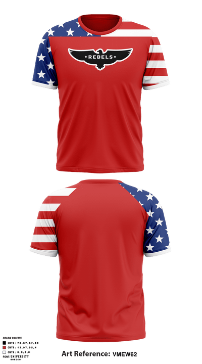 Rebels 8354115 Short Sleeve Performance Shirt - 2