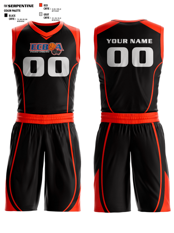 Basketball Uniform, ECBOA, Men's Basketball, Teamtime, Team time, sublimation, custom sports apparel, team uniforms, spirit wear, spiritwear, sports uniforms, custom shirts, team store, custom team store, fundraiser sports, apparel fundraiser