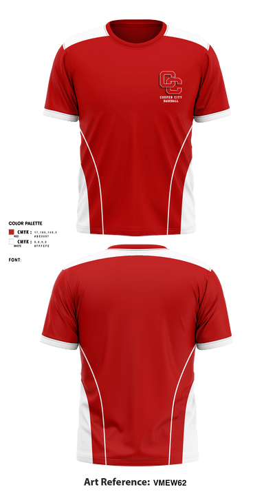 Cooper City High School Baseball 7396674 Short Sleeve Performance Shirt - 1