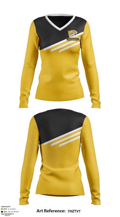 Hernando High School Cross Country 34767587 Women's Long Sleeve V-neck Shirt - 2