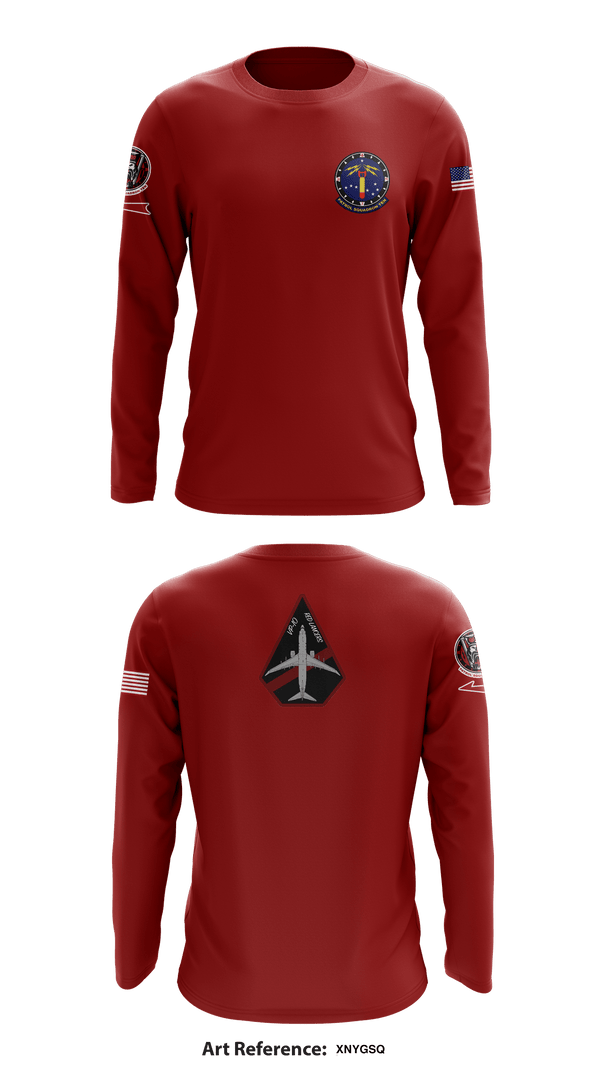 Long Sleeve Performance Shirt, VP-10 Red Lancers, Navy, Teamtime, Team time, sublimation, custom sports apparel, team uniforms, spirit wear, spiritwear, sports uniforms, custom shirts, team store, custom team store, fundraiser sports, apparel fundraiser