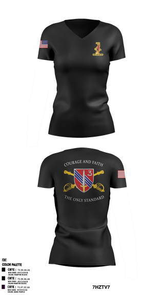 Women's Short Sleeve Vneck Shirt, , Army, Teamtime, Team time, sublimation, custom sports apparel, team uniforms, spirit wear, spiritwear, sports uniforms, custom shirts, team store, custom team store, fundraiser sports, apparel fundraiser