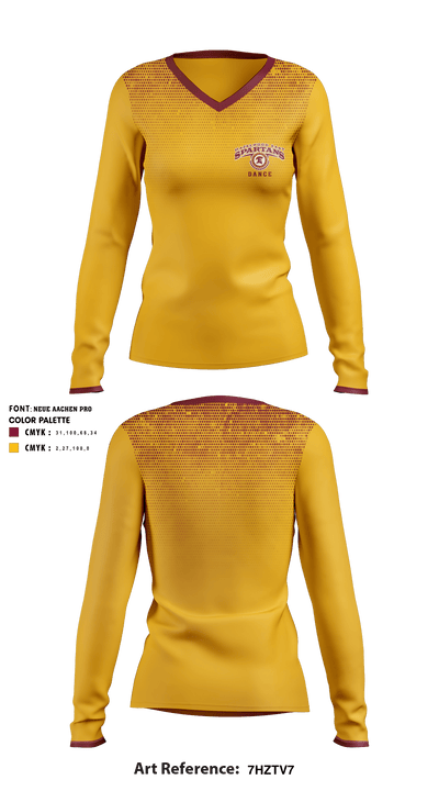 Hazelwood East High School Dance 85305898 Women's Long Sleeve V-neck Shirt - 2