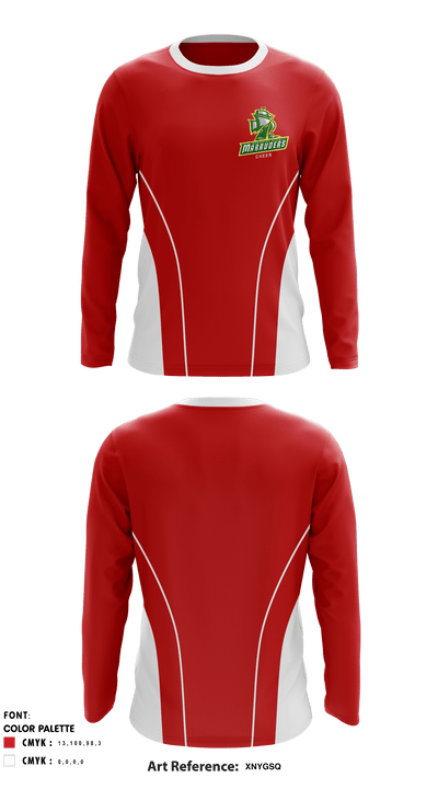 Memorial High School Cheer 12009411 Long Sleeve Performance Shirt - 2