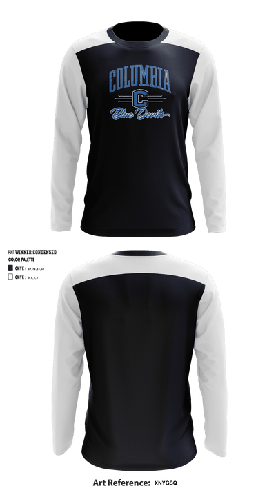 Columbia High School Cross Country 93357336 Long Sleeve Performance Shirt - 1