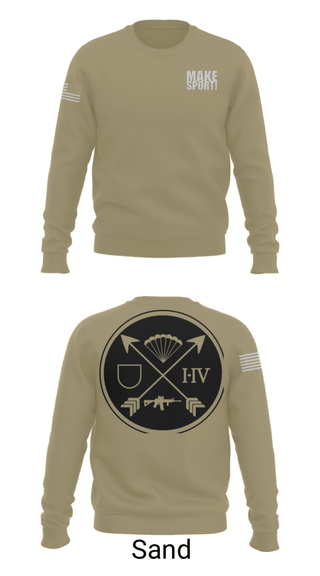 Crew Neck Sweatshirt, , Army, Teamtime, Team time, sublimation, custom sports apparel, team uniforms, spirit wear, spiritwear, sports uniforms, custom shirts, team store, custom team store, fundraiser sports, apparel fundraiser