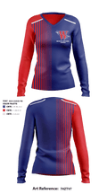 Waterford High School Swimming 65762918 Women's Long Sleeve V-neck Shirt - 1