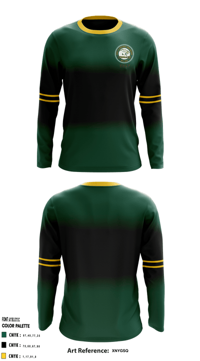 John F Kennedy High School Golf 78093099 Long Sleeve Performance Shirt - 1