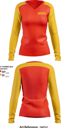 MMHS 96492293 Women's Long Sleeve V-neck Shirt - 1
