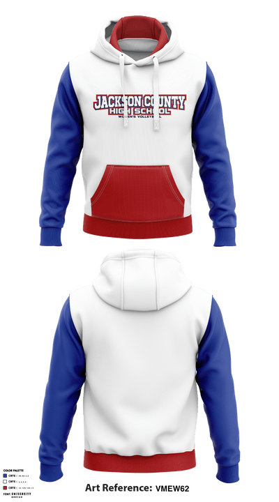 Jackson County High School Women's Volleyball 46143681 Hoodie - 3