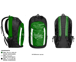 Gear Bag, Long Branch Green Wave, Football, Teamtime, Team time, sublimation, custom sports apparel, team uniforms, spirit wear, spiritwear, sports uniforms, custom shirts, team store, custom team store, fundraiser sports, apparel fundraiser