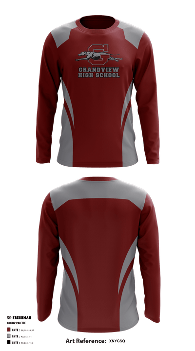 Grandview High School Cheer 58158567 Long Sleeve Performance Shirt - 1